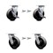 Service Caster 6 Inch Glass Filled Nylon Caster Set with Roller Bearings 4 Swivel Lock 2 Brake SCC-30CS620-GFNR-TLB-BSL-2-BSL-2 - alternate 1